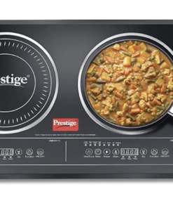 Prestige PDIC 3.0 Double Induction Cooktop(3200W, Black, 2 Burner Induction Stove)